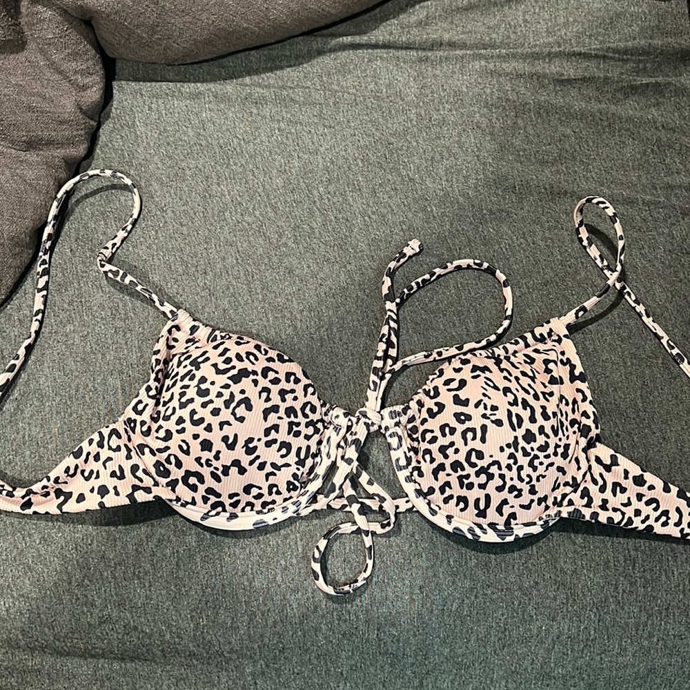 purple cheetah swim top